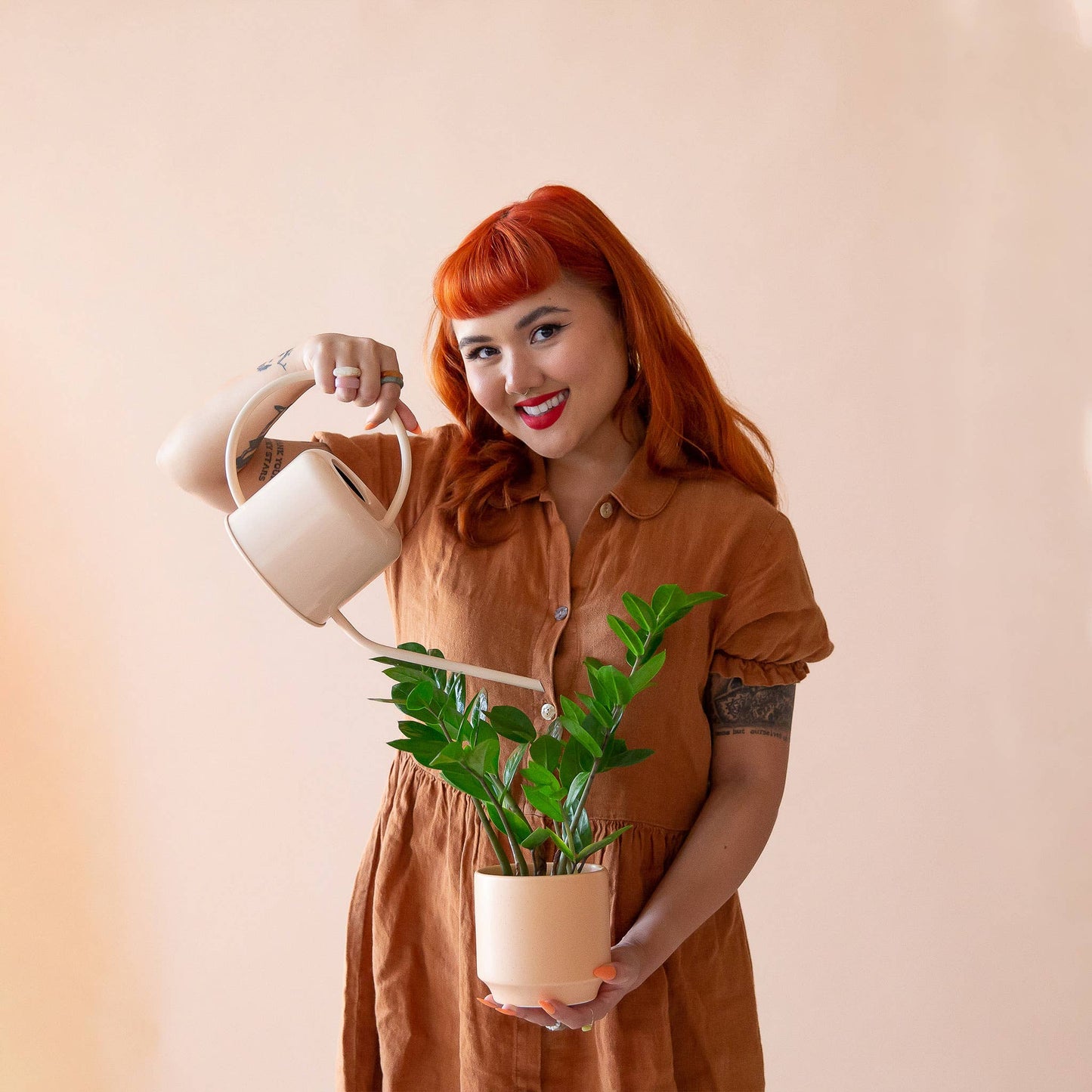 Cascade Metal Watering Can | Blush by Jungle Club