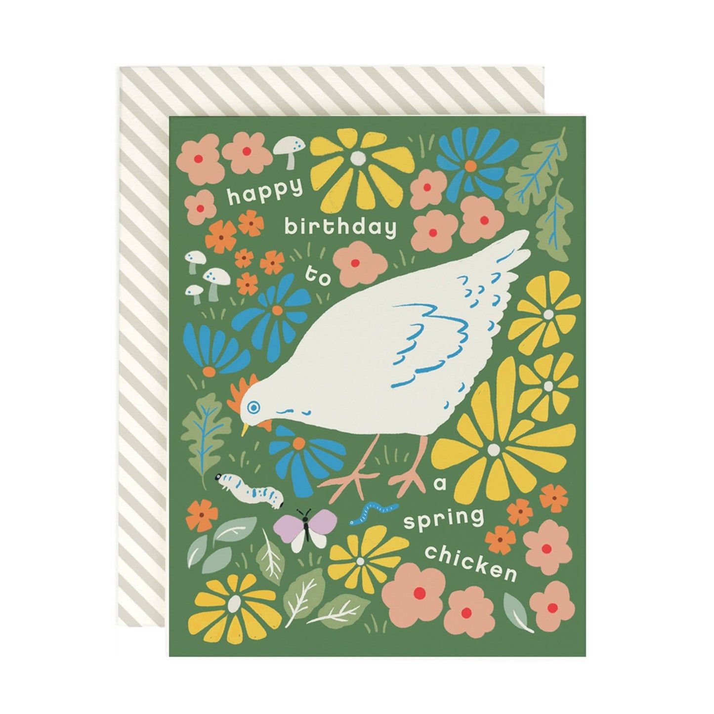 Spring Chicken Birthday Card by Amy Heitman