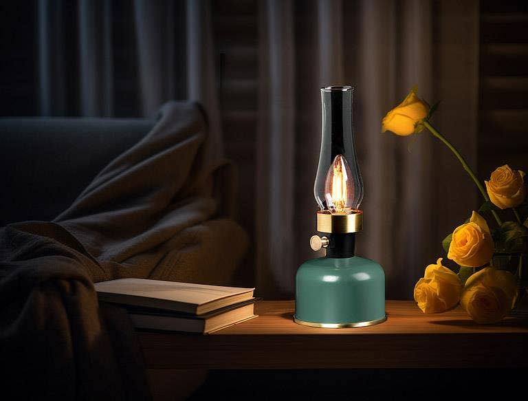Vintage Oil Lantern Replica LED Lamp by Abbott