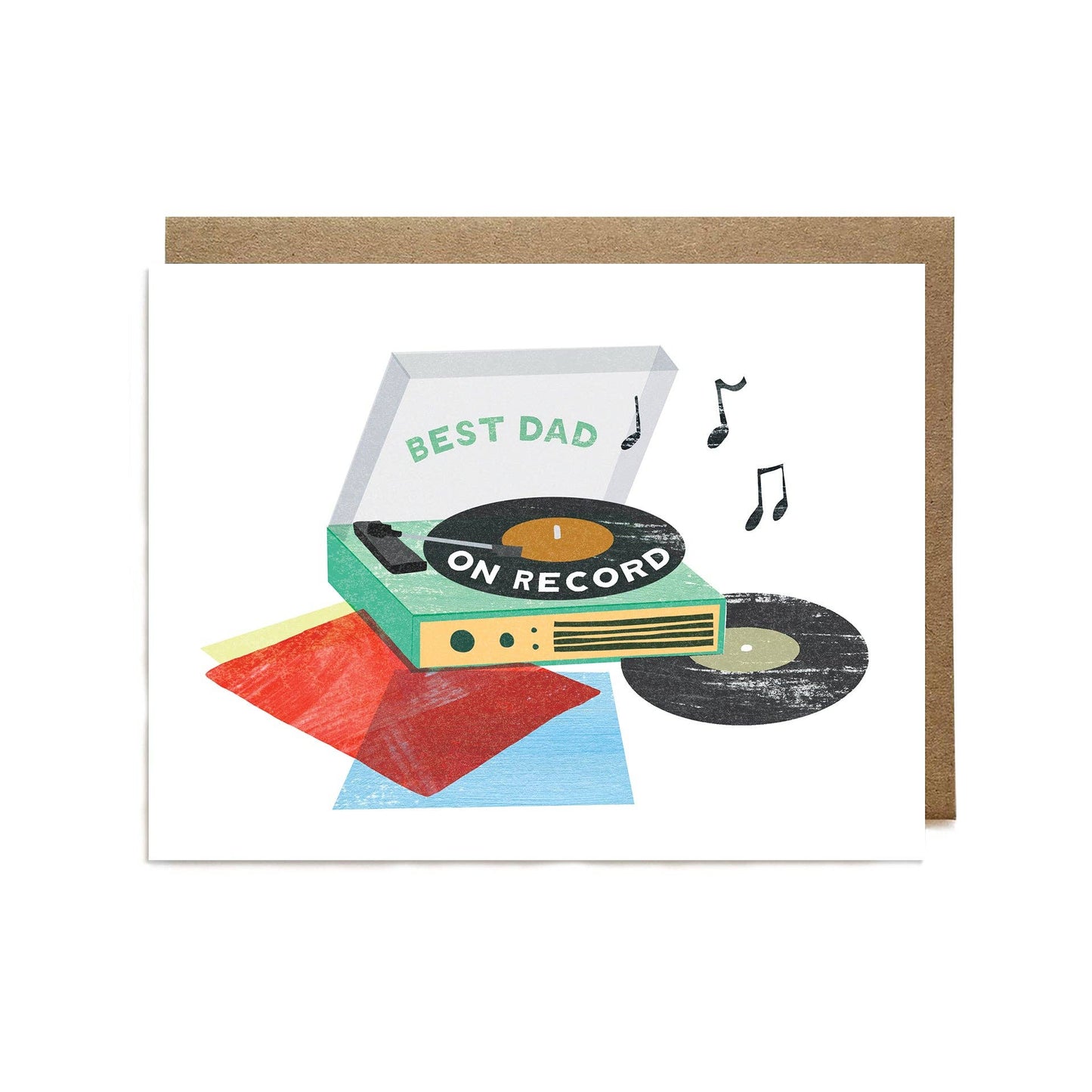 Best Dad on Record Card by Ula Bloom