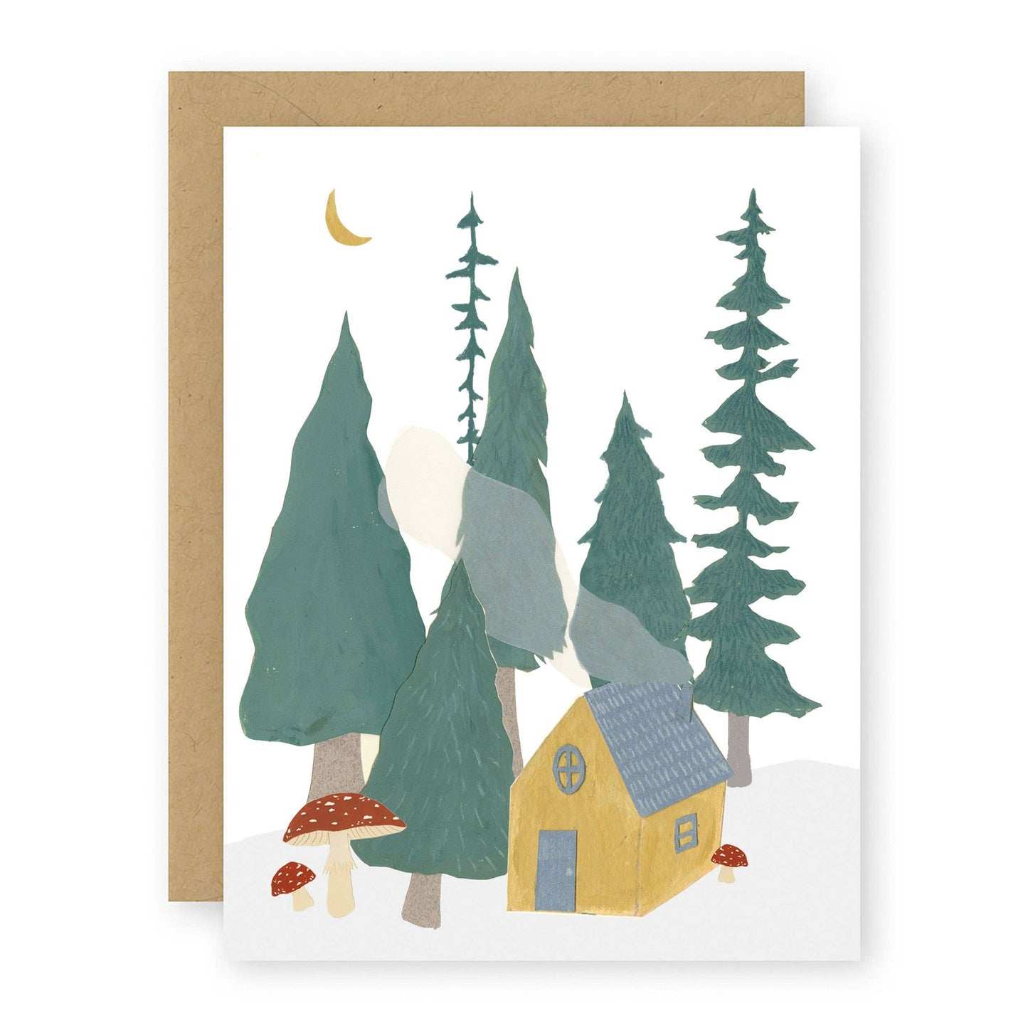 Forest Cottage Notecard by Elana Gabrielle