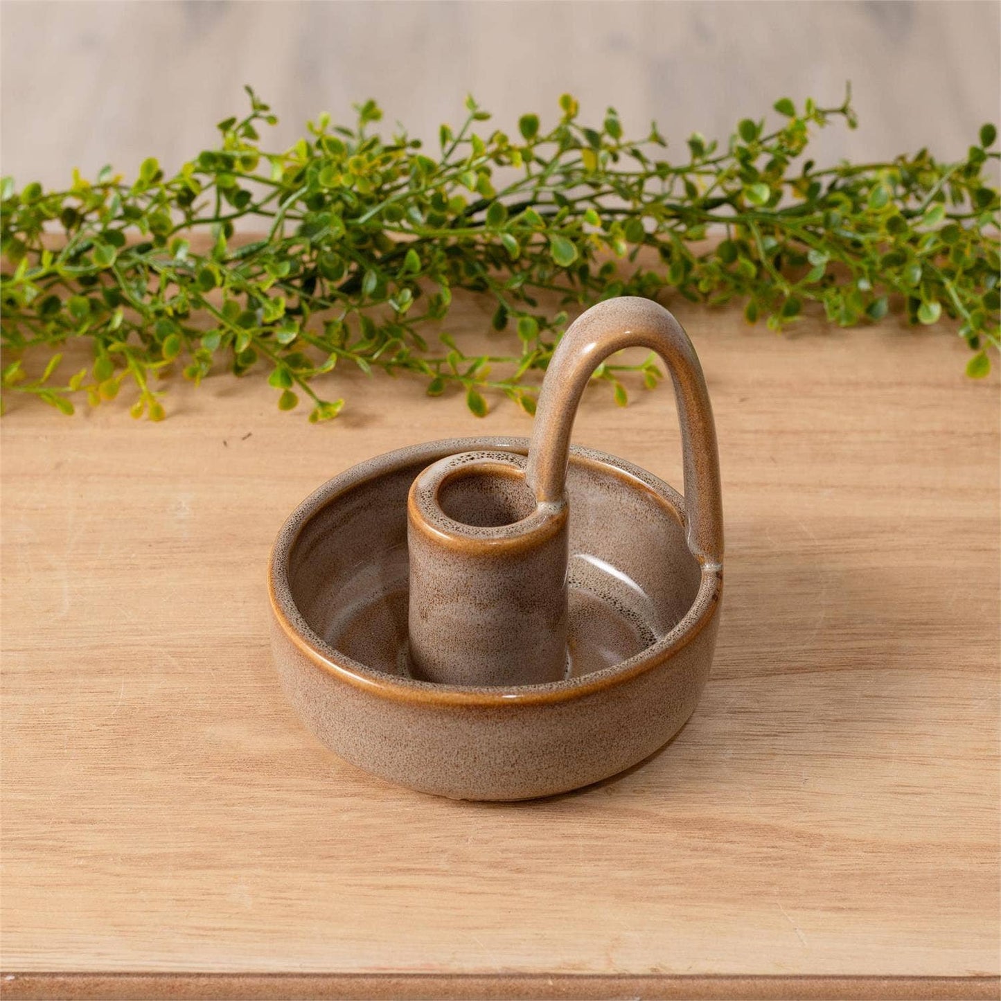 Ceramic Taper Candleholder | Taupe