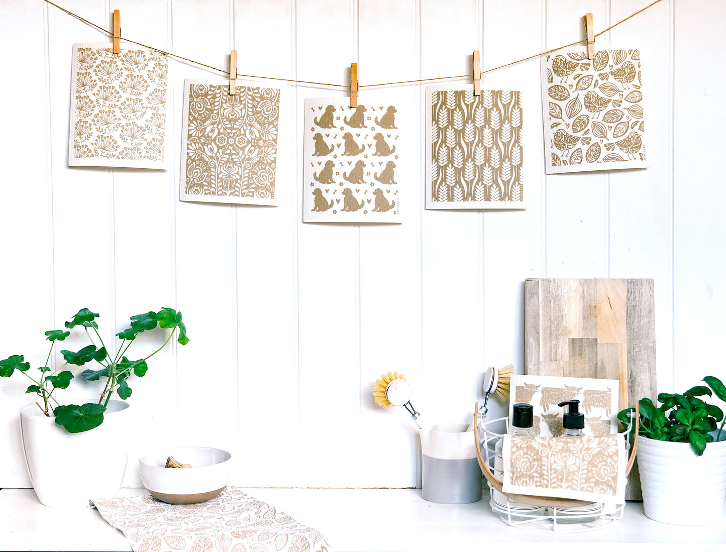 Harvest | Sand Swedish Dishcloth