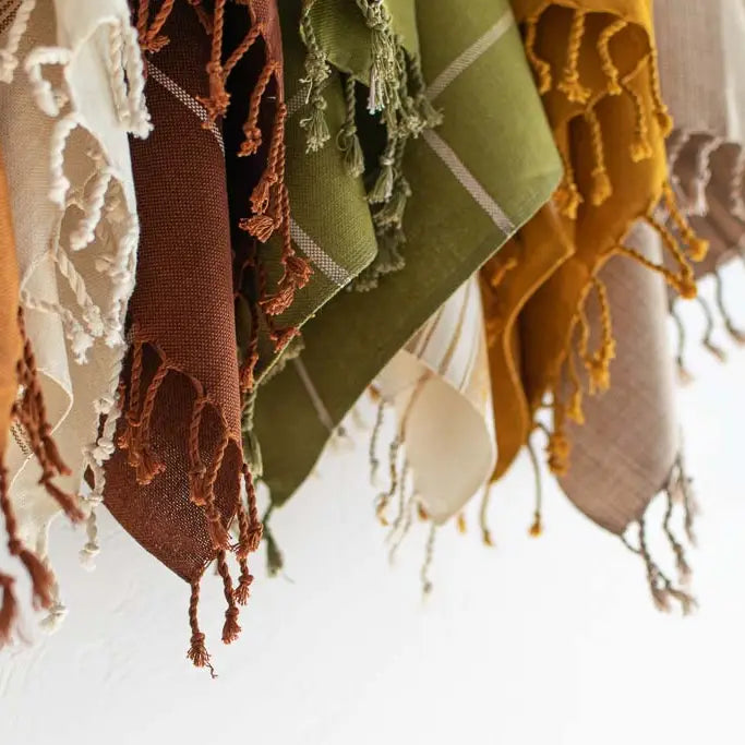 Oversized Woven Hand Towel in Oliva by Fair + Simple