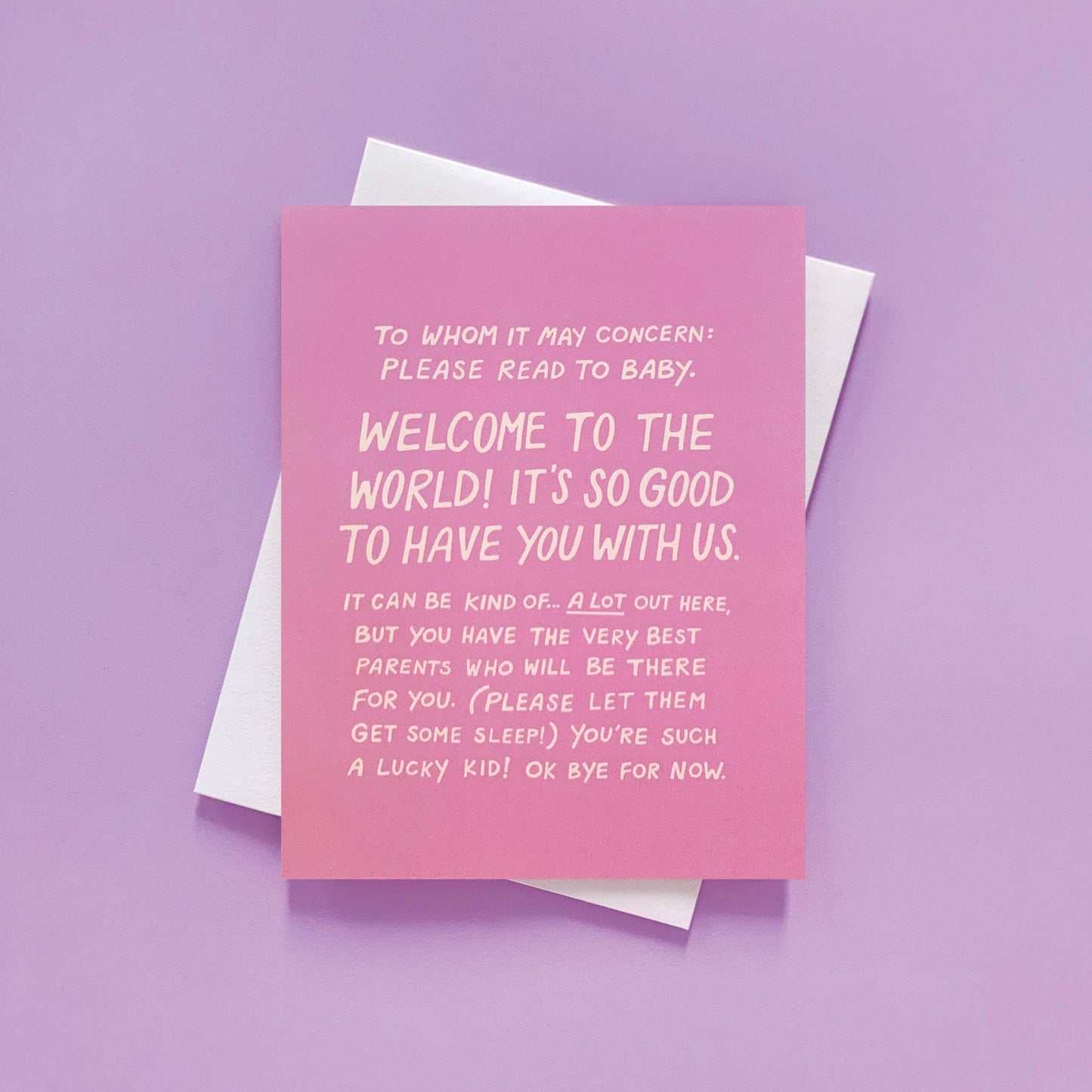 Welcome to the World Baby Card by Odd Daughter Paper Co.