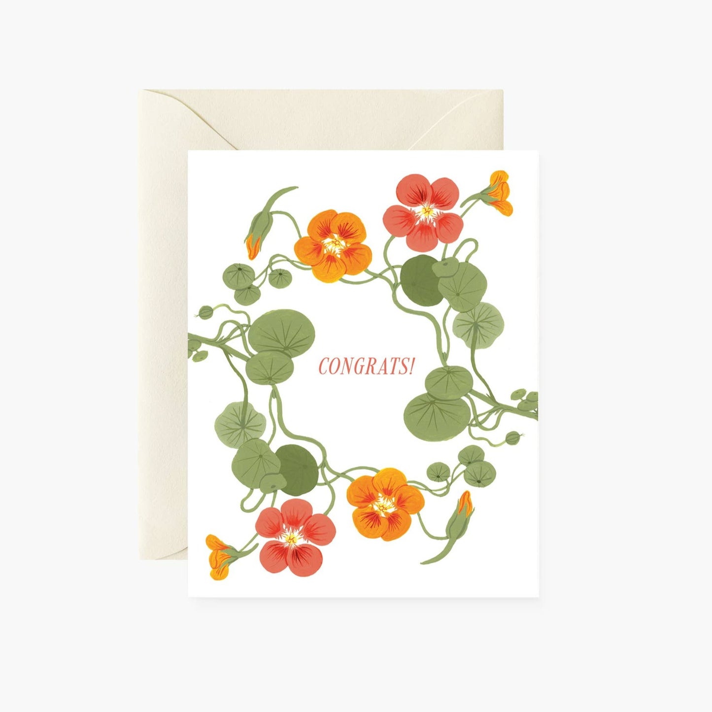 Nasturtiums Congrats! card