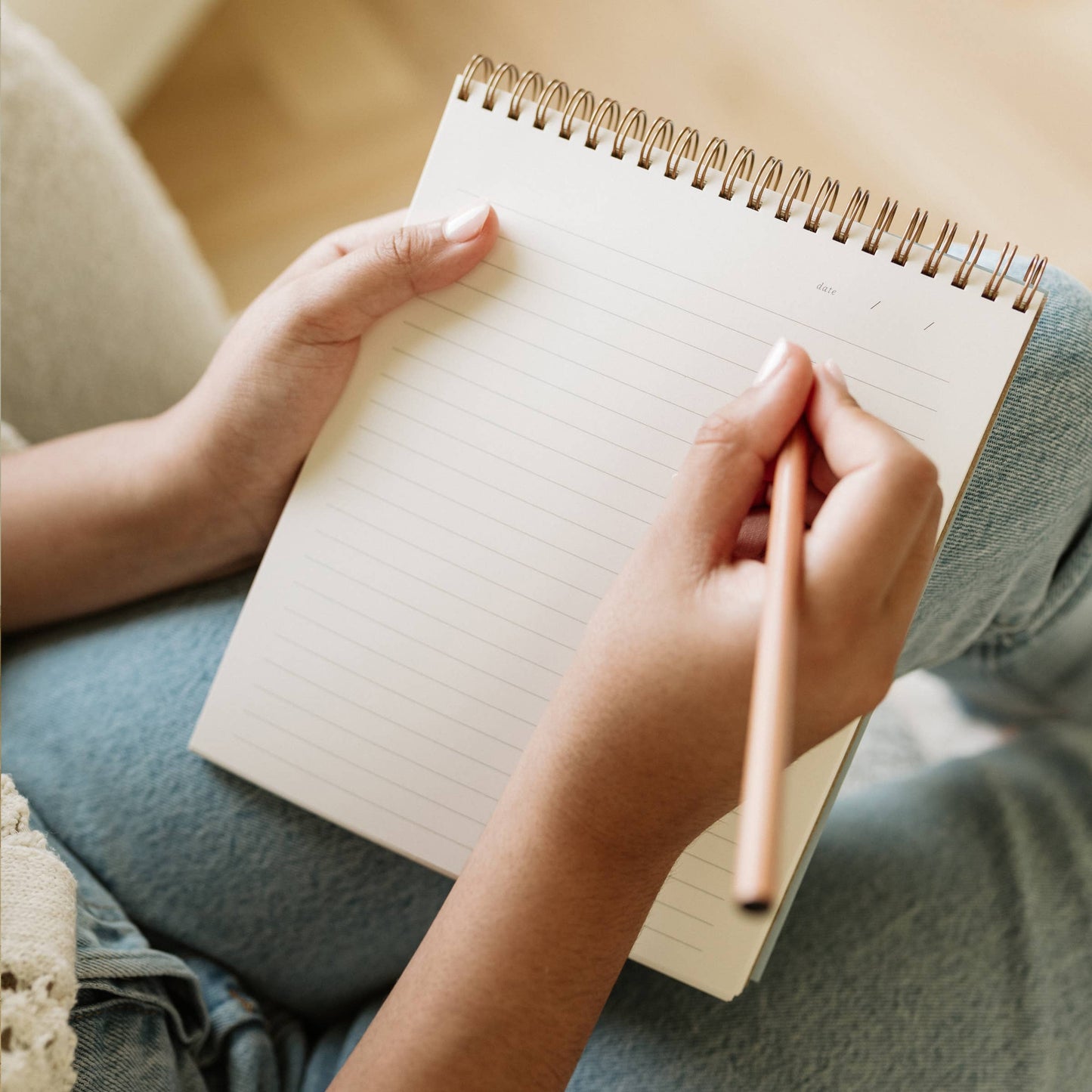 To Note Lined Notebook in Steel Blue by Ramona & Ruth