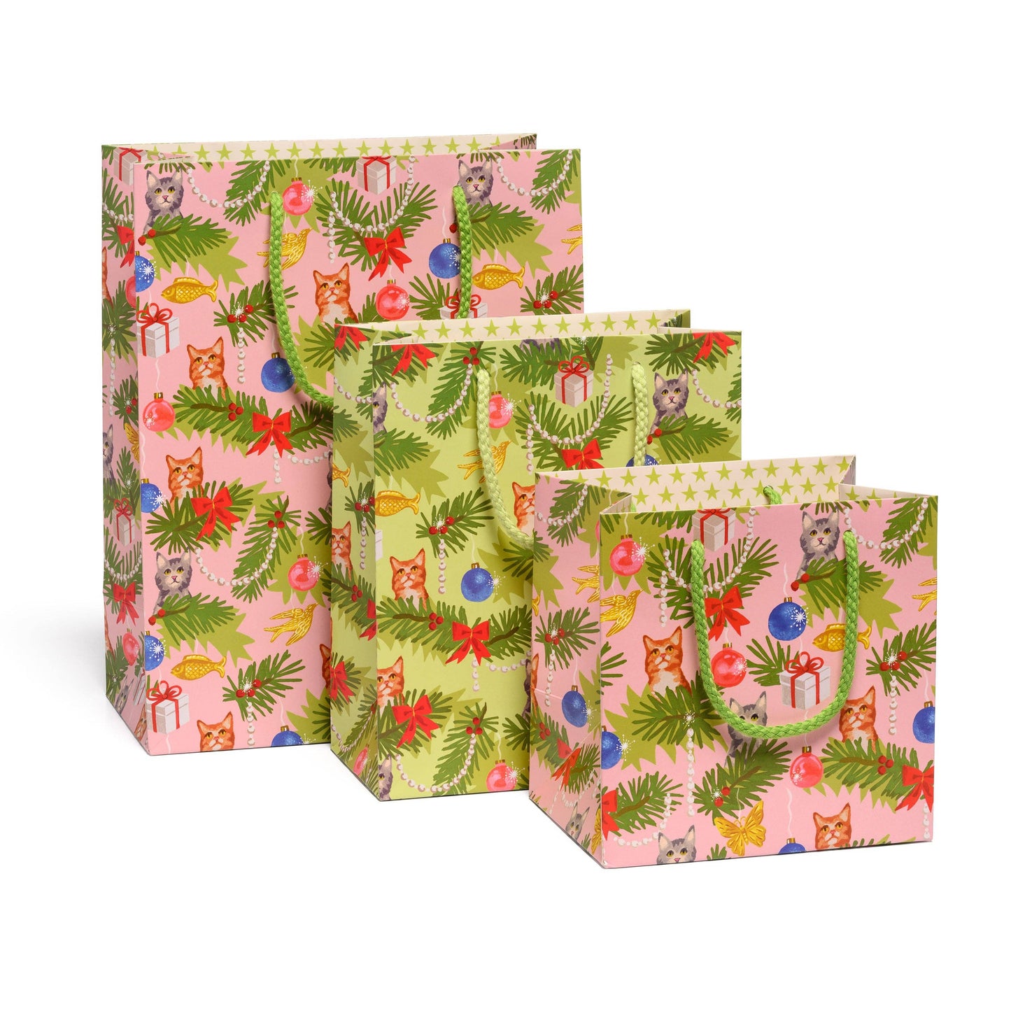 Meowy Christmas Gift Bag | Small by Red Cap Cards