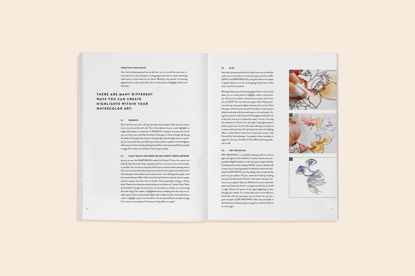 Watercolor Workbook: Flowers, Feathers, and Animal Friends