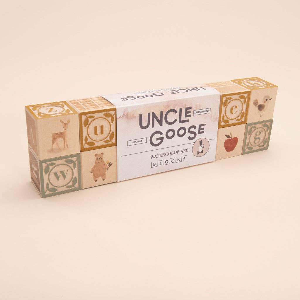 Watercolor ABC Blocks by Uncle Goose