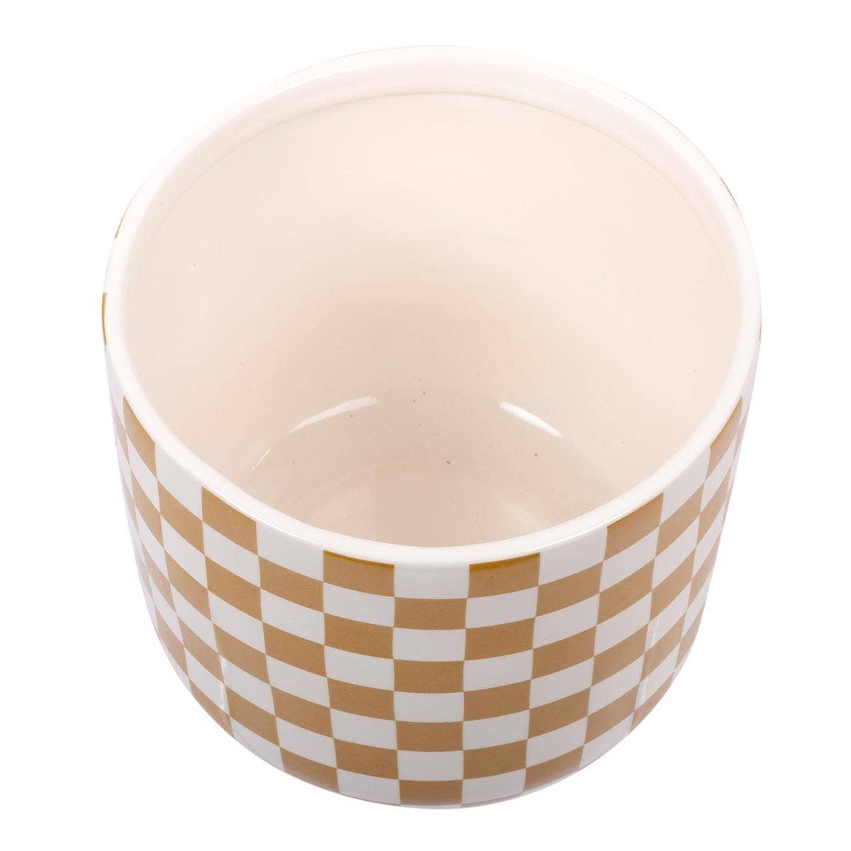 Checkered 5.5" Ceramic Planter by True Design