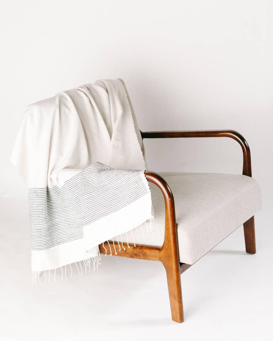 Riviera Cotton Throw Blanket by Creative Women