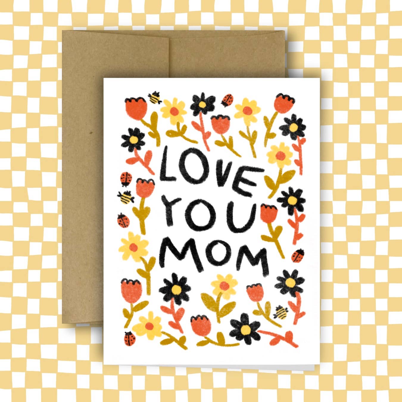 Love You Mom Greeting Card by Rani Ban