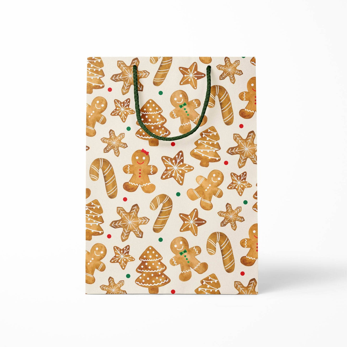 Gingerbread Cookies Holiday Gift Bag | Large