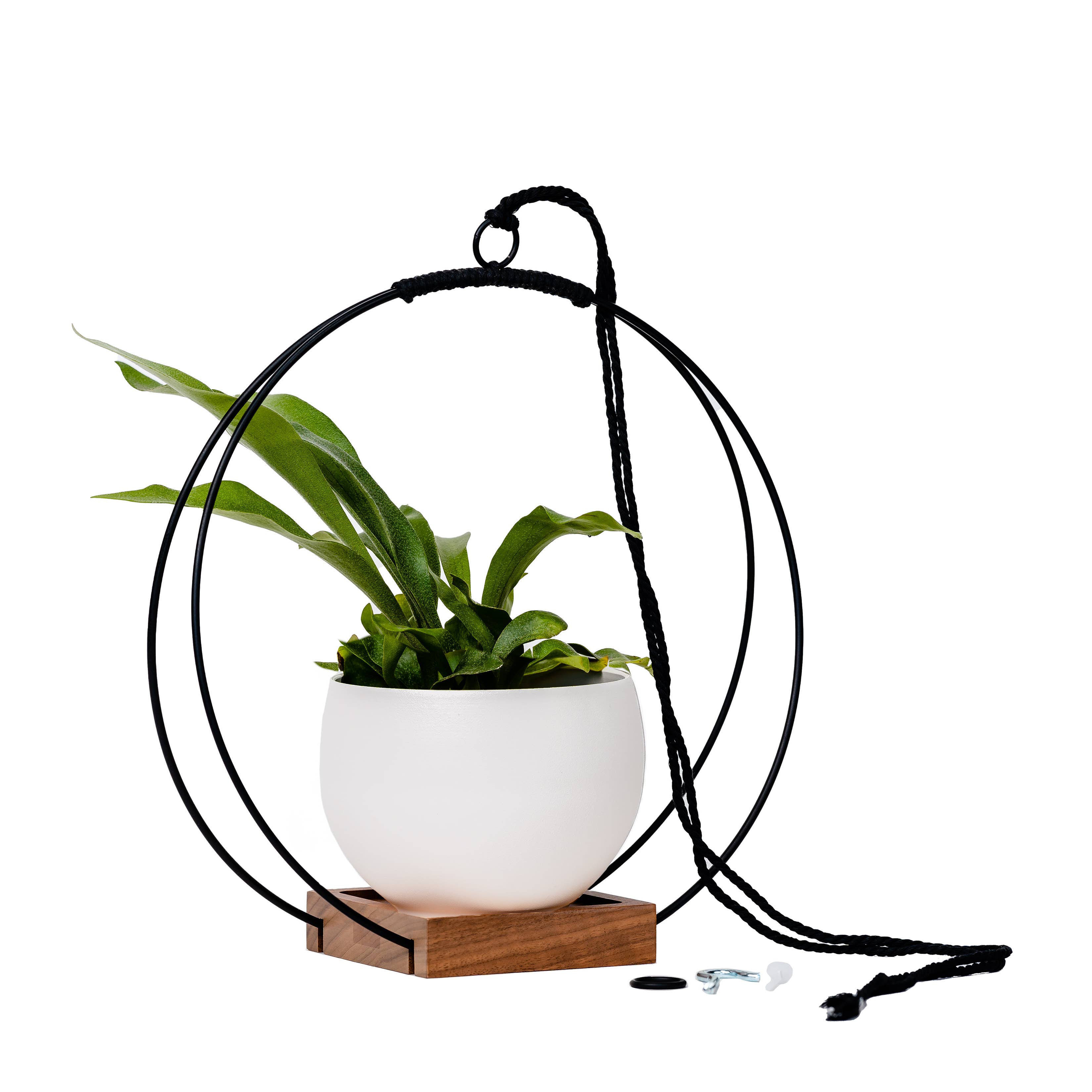 plant hanger black Plant Hanger (Dark & Stormy) Black Plant Hanger by Braid & Wood – lichen