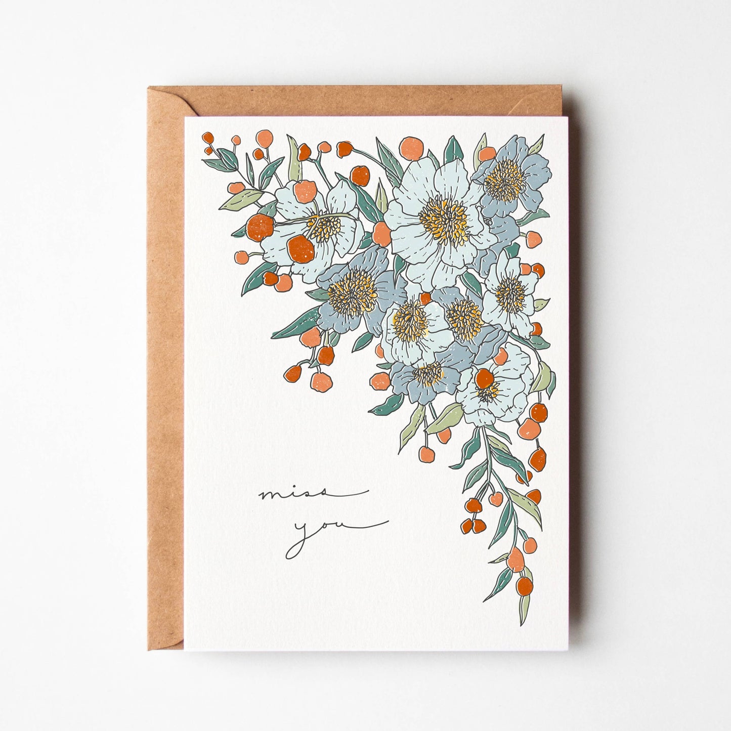 Miss You Greeting Card by Kara & Co.