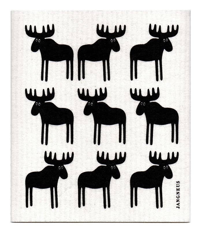 Moose | Black Swedish Dishcloth