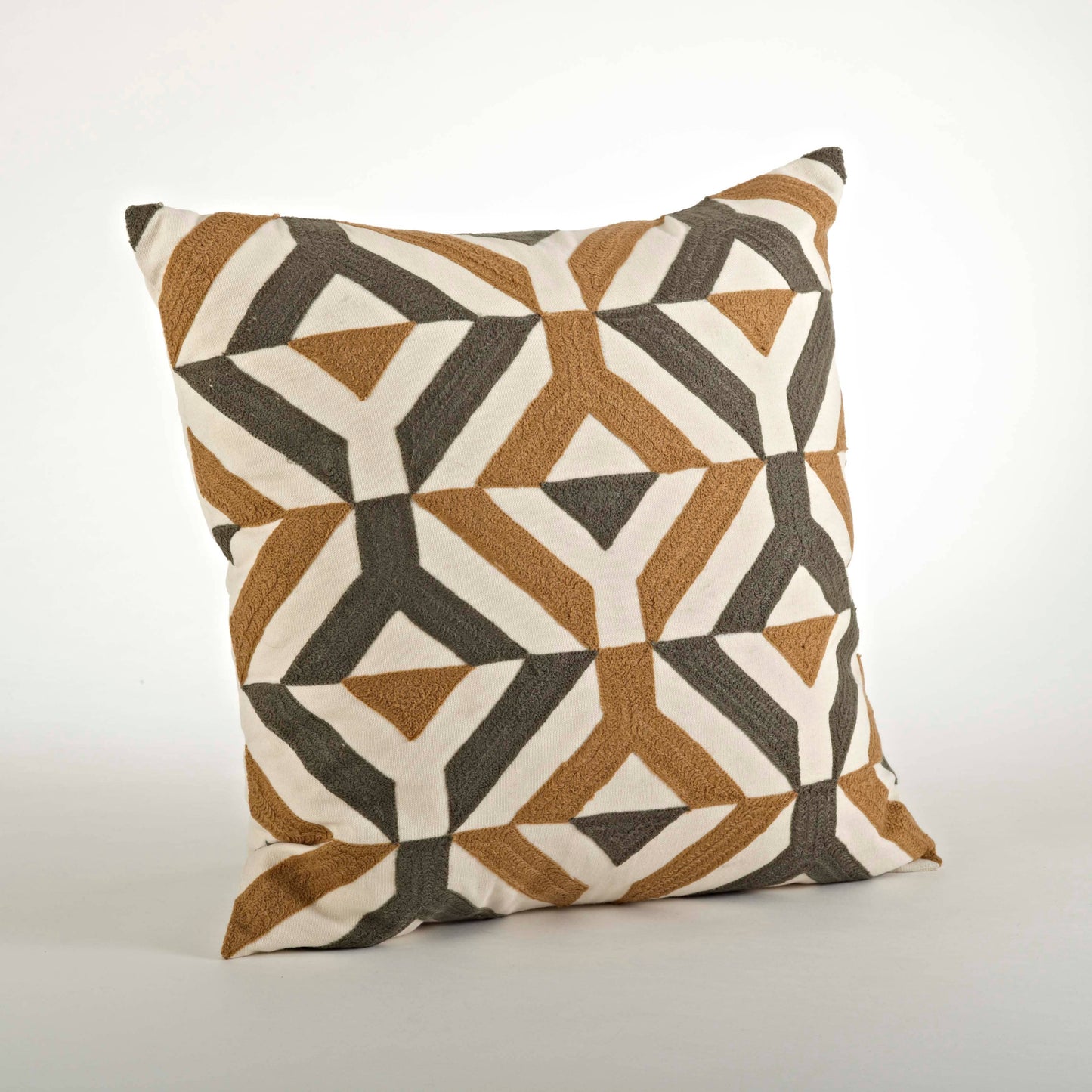 Nelli Embroidered Throw Pillow 18"x18"