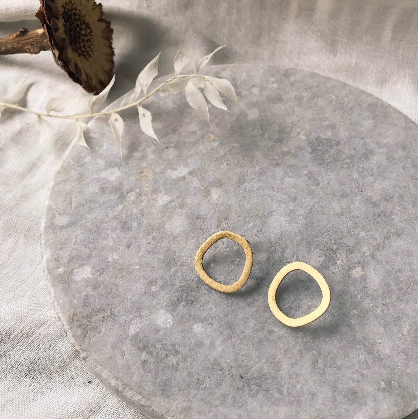 Organic Circle Earrings by Modern Madini