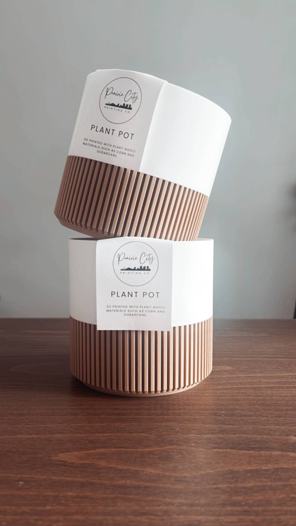 Modern Slat Planter | Medium by Prairie City Printing Co.
