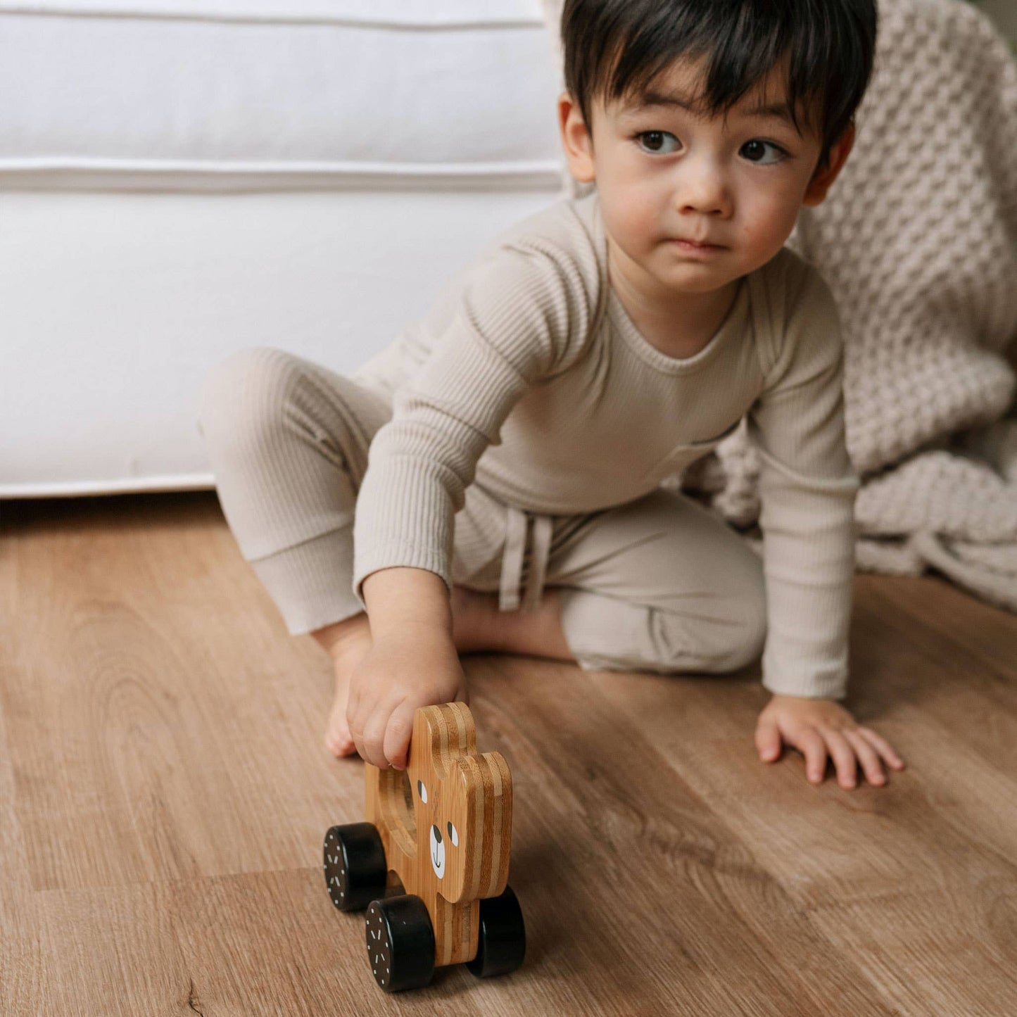 Wooden Push Toy | Bear by Wee Gallery