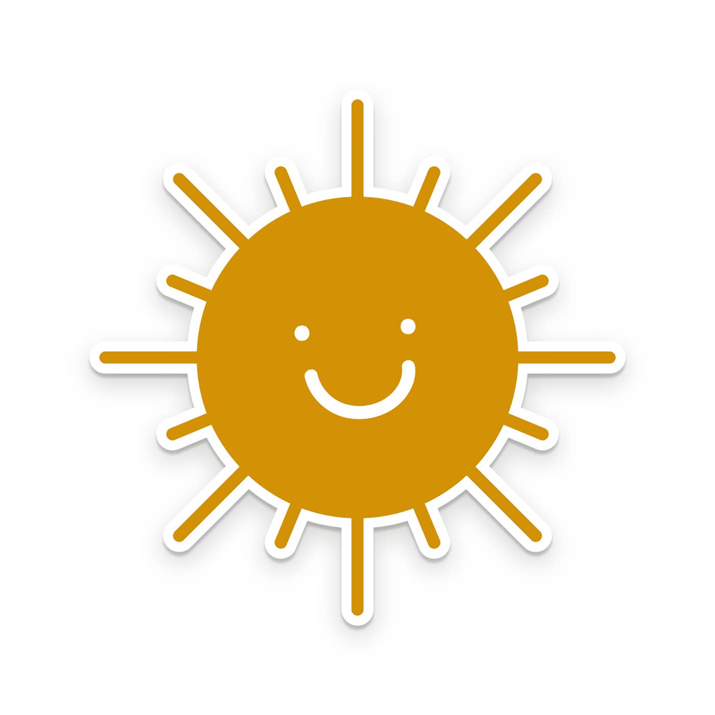 Smiling Sunshine Sticker by Ruff House Print Shop