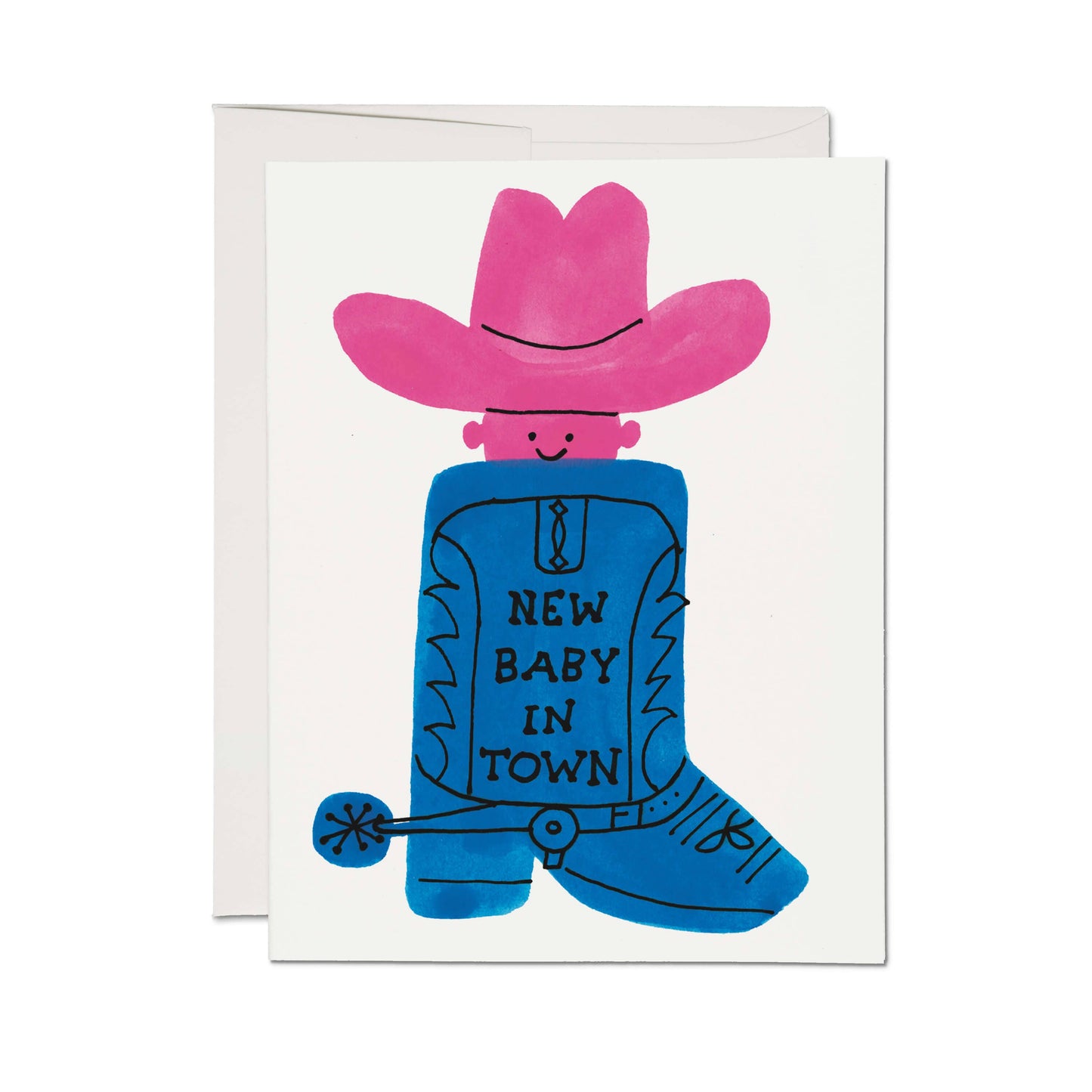 Boot Baby Card by Red Cap Cards