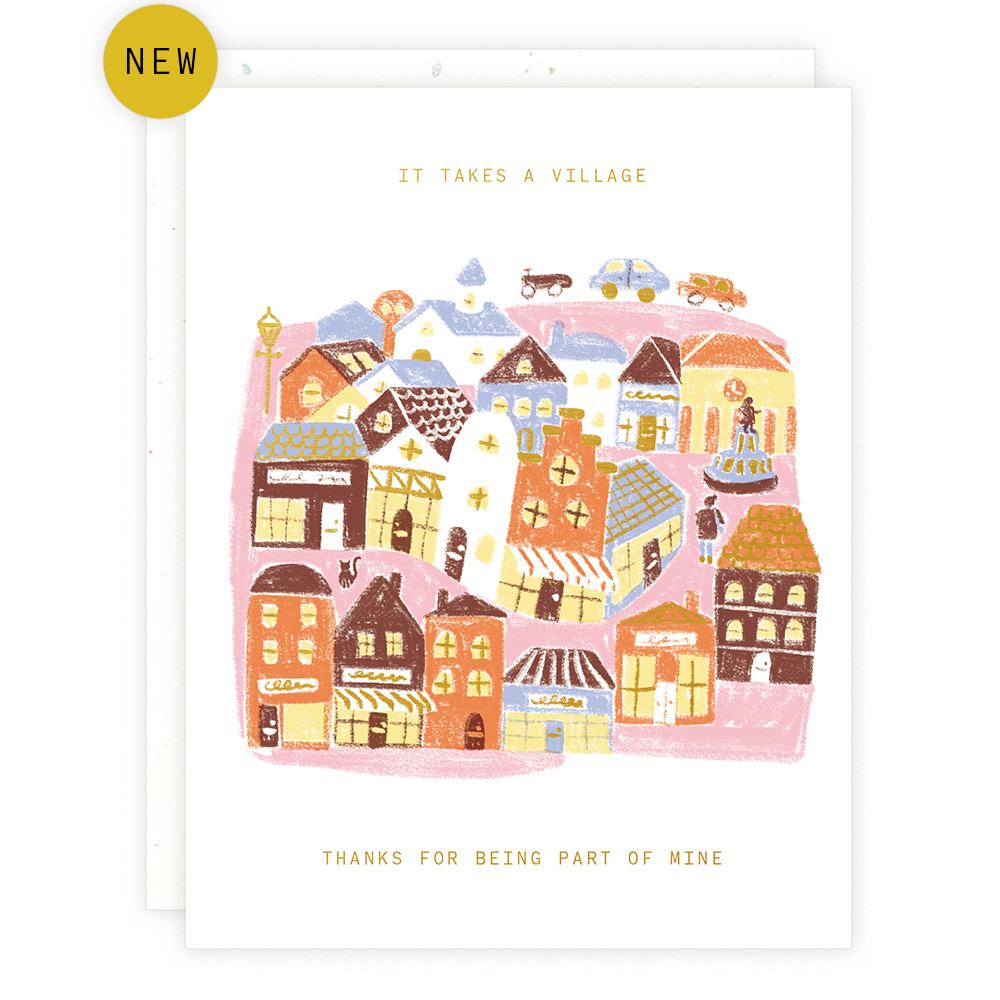 It Takes A Village Greeting Card by Someday Studio