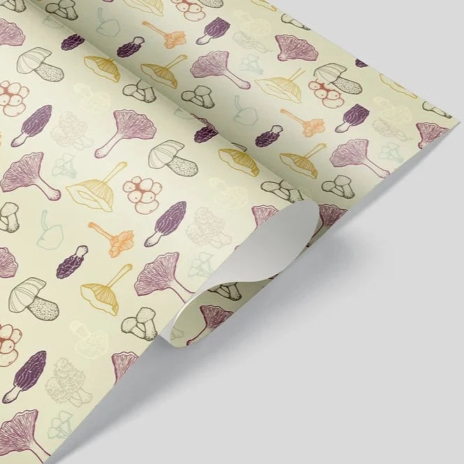 Autumn Mushrooms Wrapping Paper by Brianna Reagan
