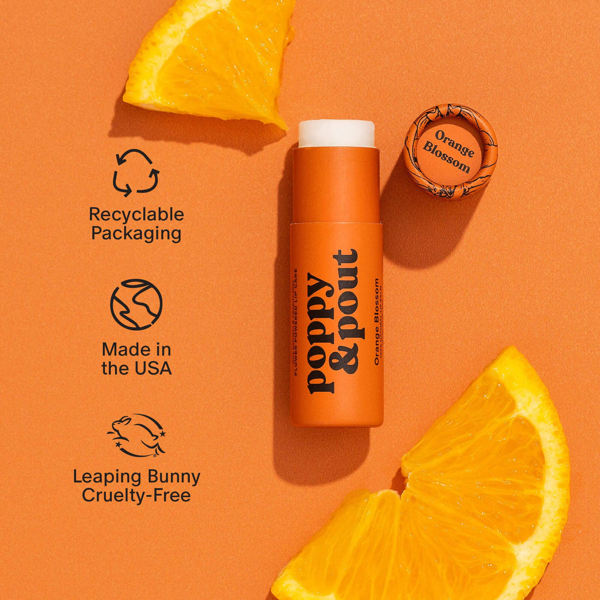 Orange Blossom Lip Balm by Poppy & Pout