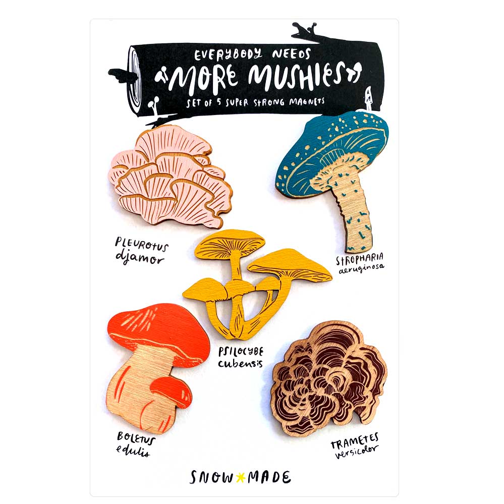 Mushroom Magnets | Set of 5 Magnets Series 2 by SnowMade