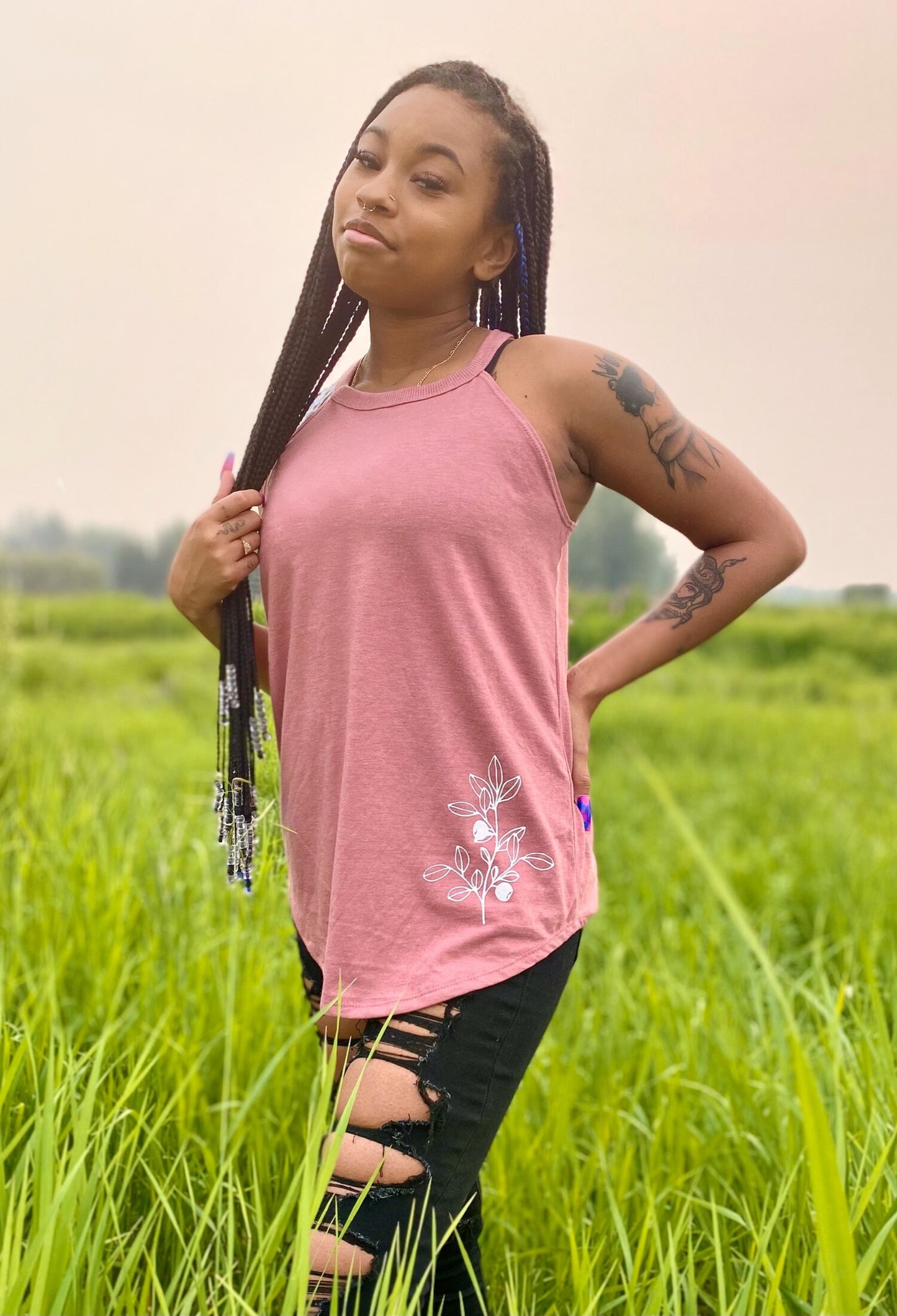 Blueberry Bunches Rocker Tank by Printworthy