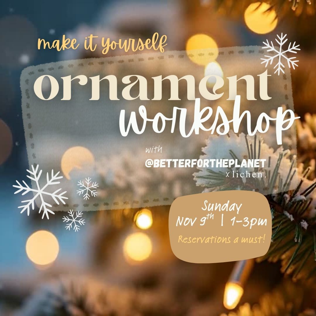 ADMISSION Ornament Workshop with betterfortheplanet