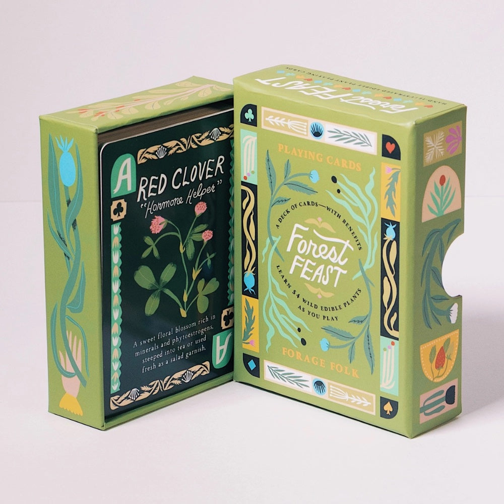 Forest Feast Edible Plant Deck of Playing Cards by Forage Folk