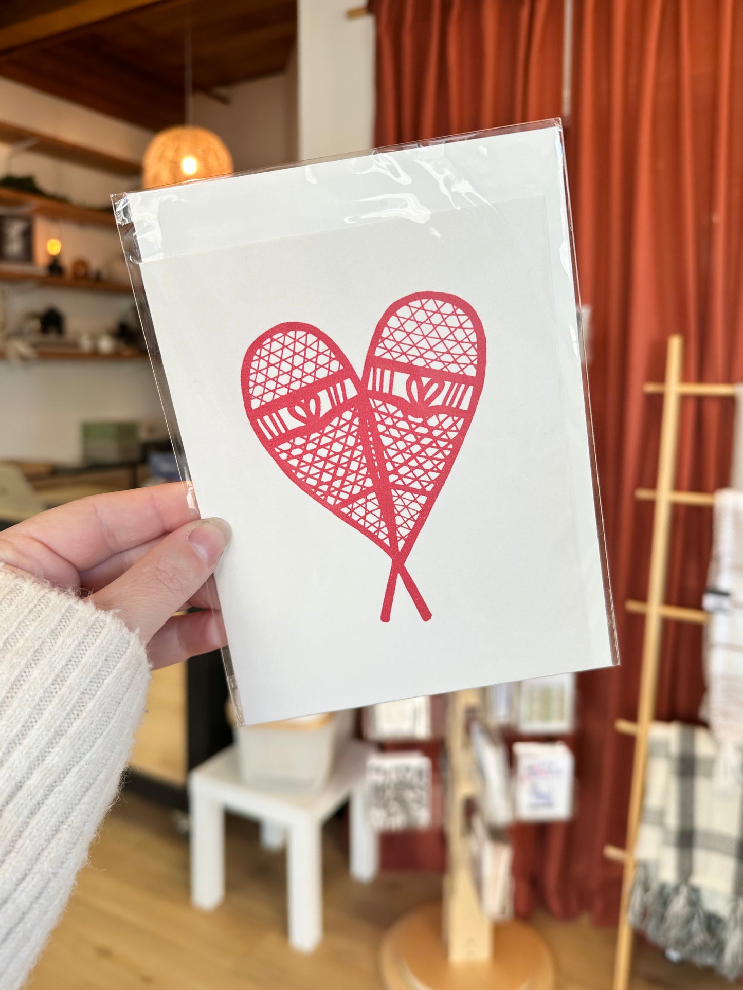 Pink Snowshoes Card by Printworthy