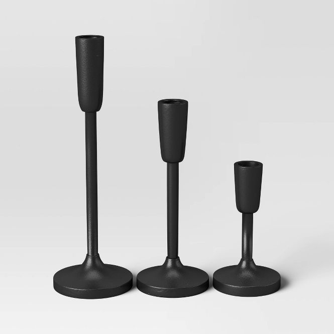Black Taper Candleholders