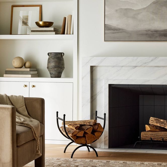 Semicircle Metal Log Holder