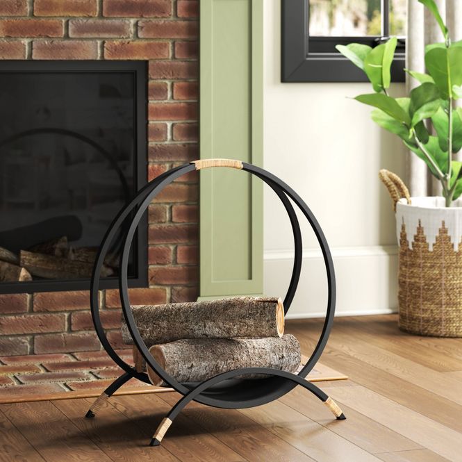 Round Metal Log Holder