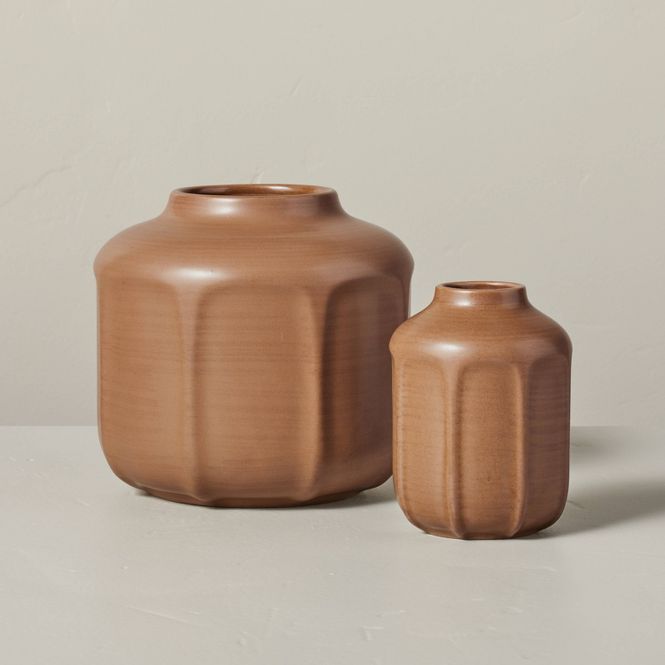 Faceted Ceramic Vase