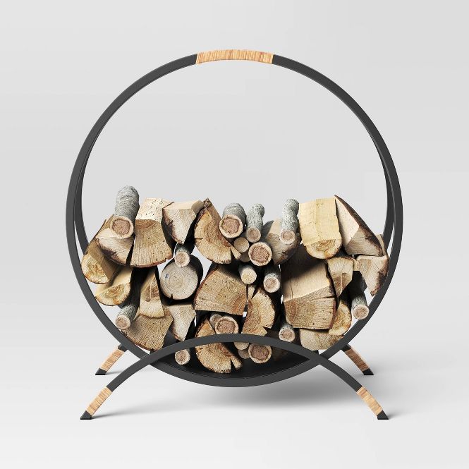 Round Metal Log Holder
