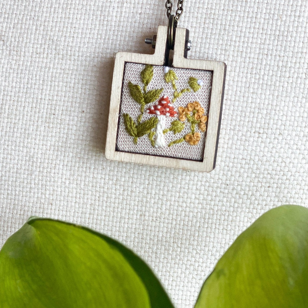 Amanitas & Florals Necklace by Brittany Montour