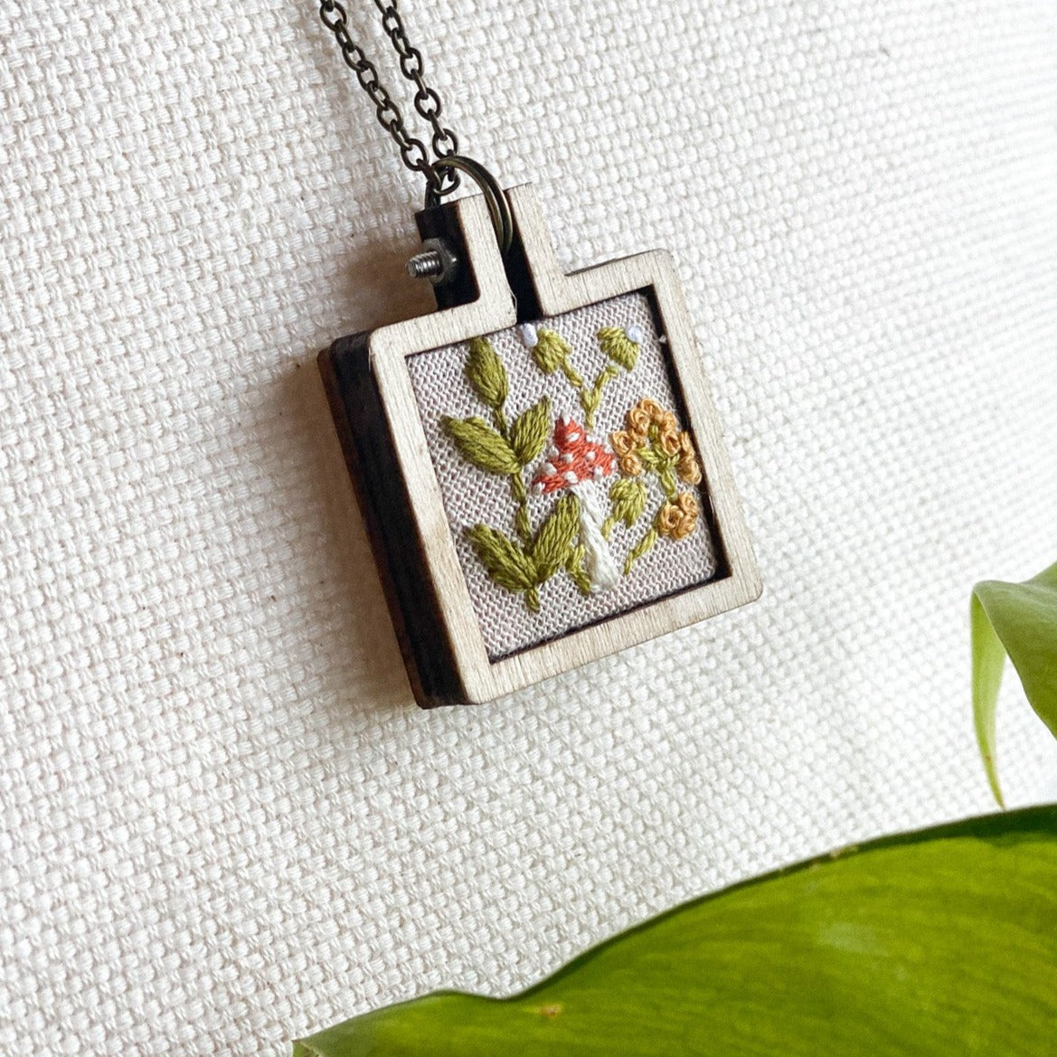 Amanitas & Florals Necklace by Brittany Montour