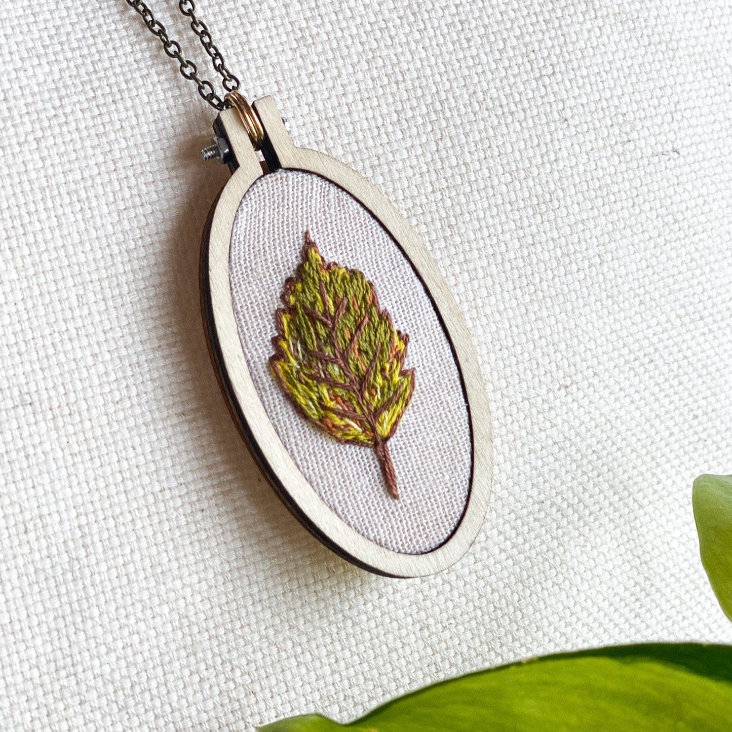 Fall Leaf Necklace by Brittany Montour