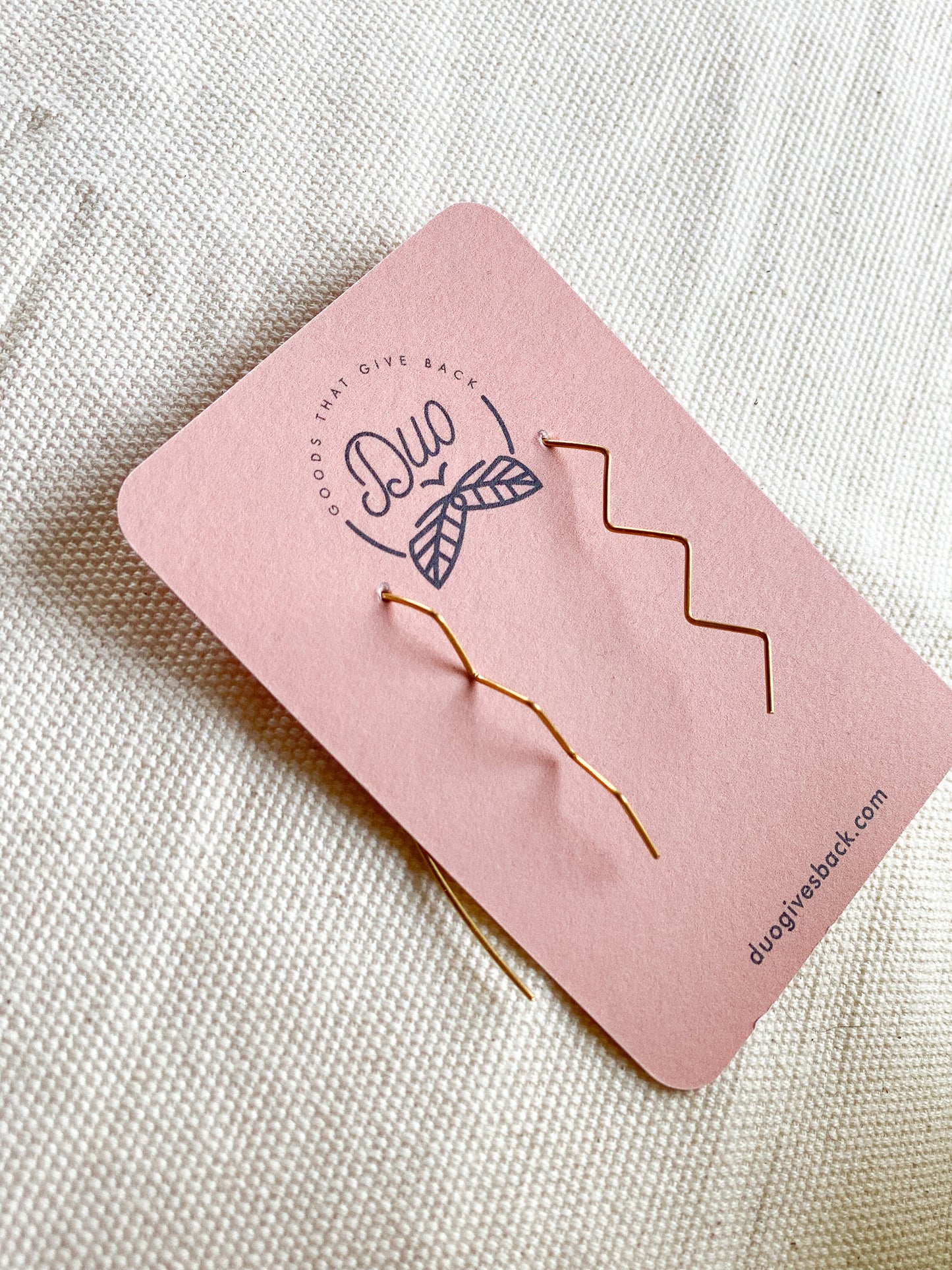 Ziggy Brass Threader Earrings by DUO Goods