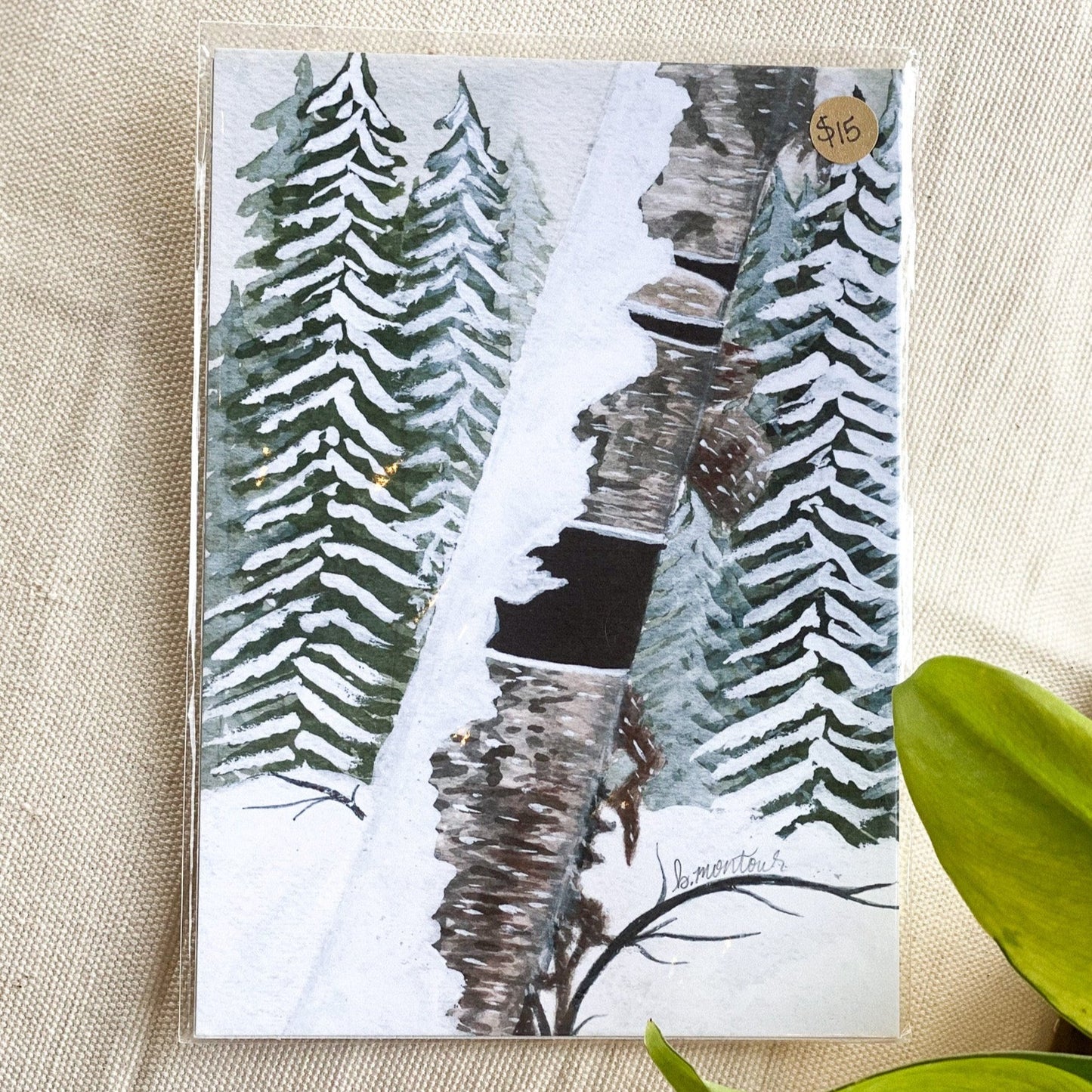 Winter Backyard 5x7 Print by Brittany Montour