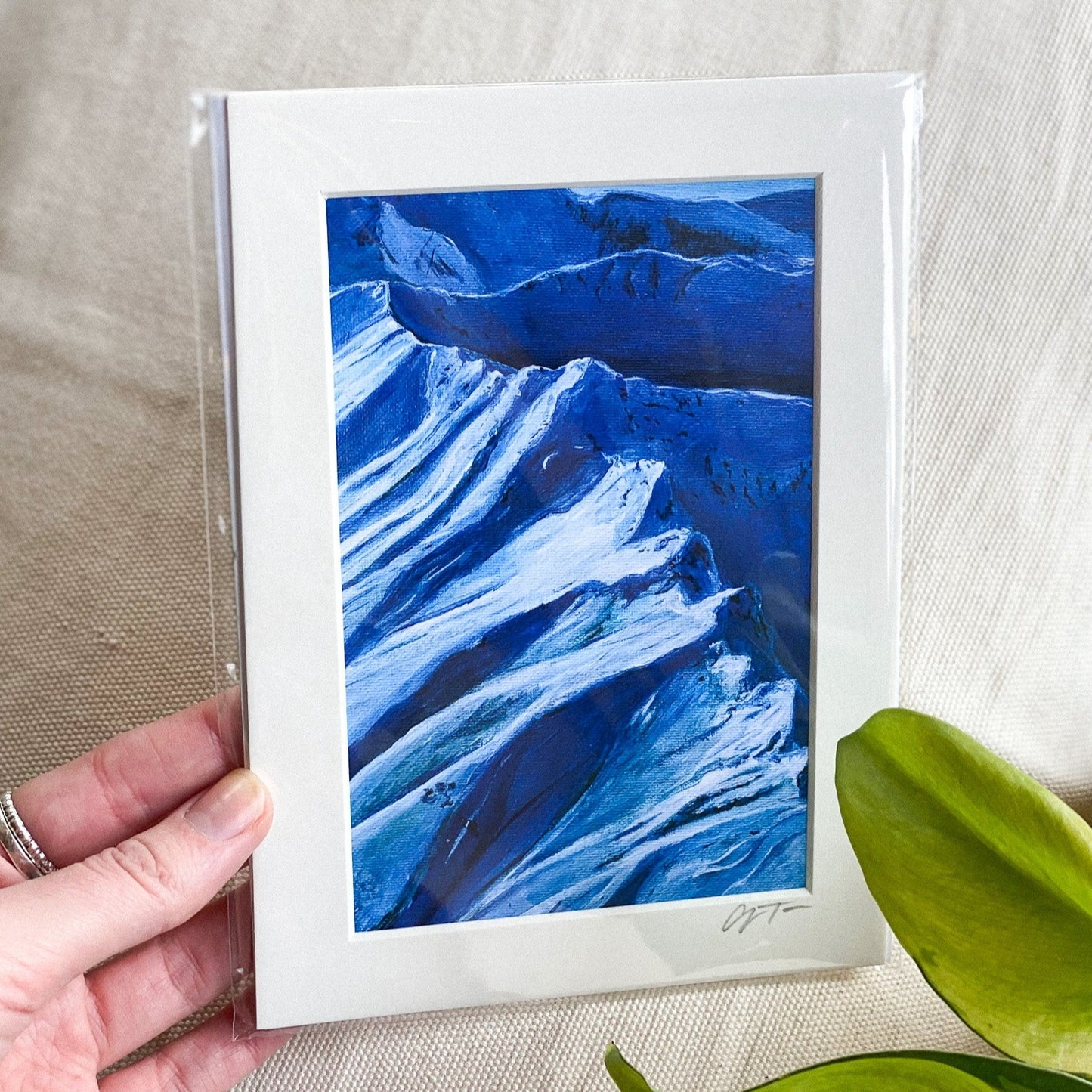 Ridge Lines Matted 5x7 Print by Anya Toelle