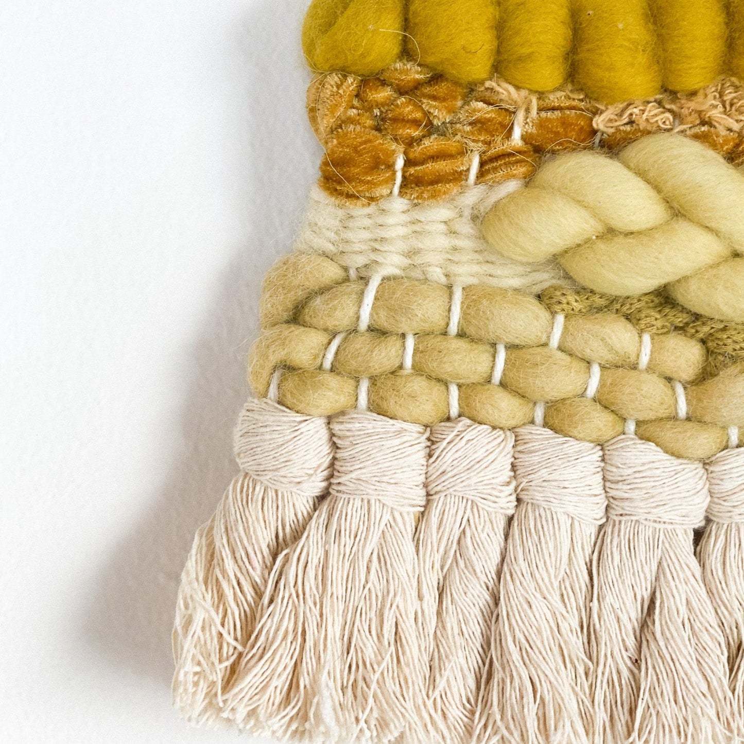 Yellow Braided Wall Weave by Weftwoven