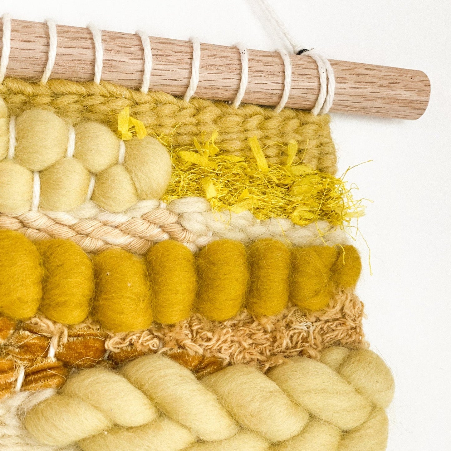 Yellow Braided Wall Weave by Weftwoven
