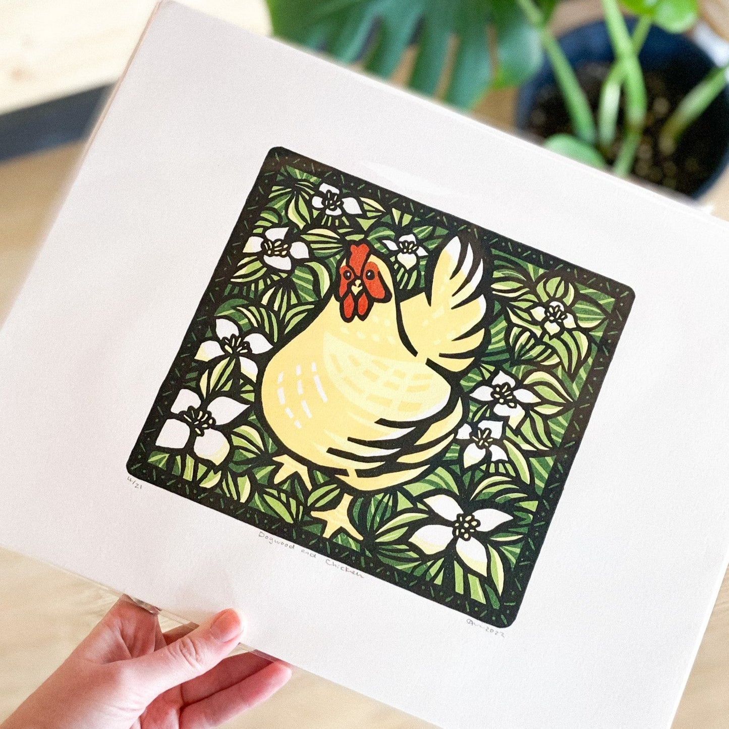 Dogwood / Chicken 14x11 Print by Arisa Sasaki