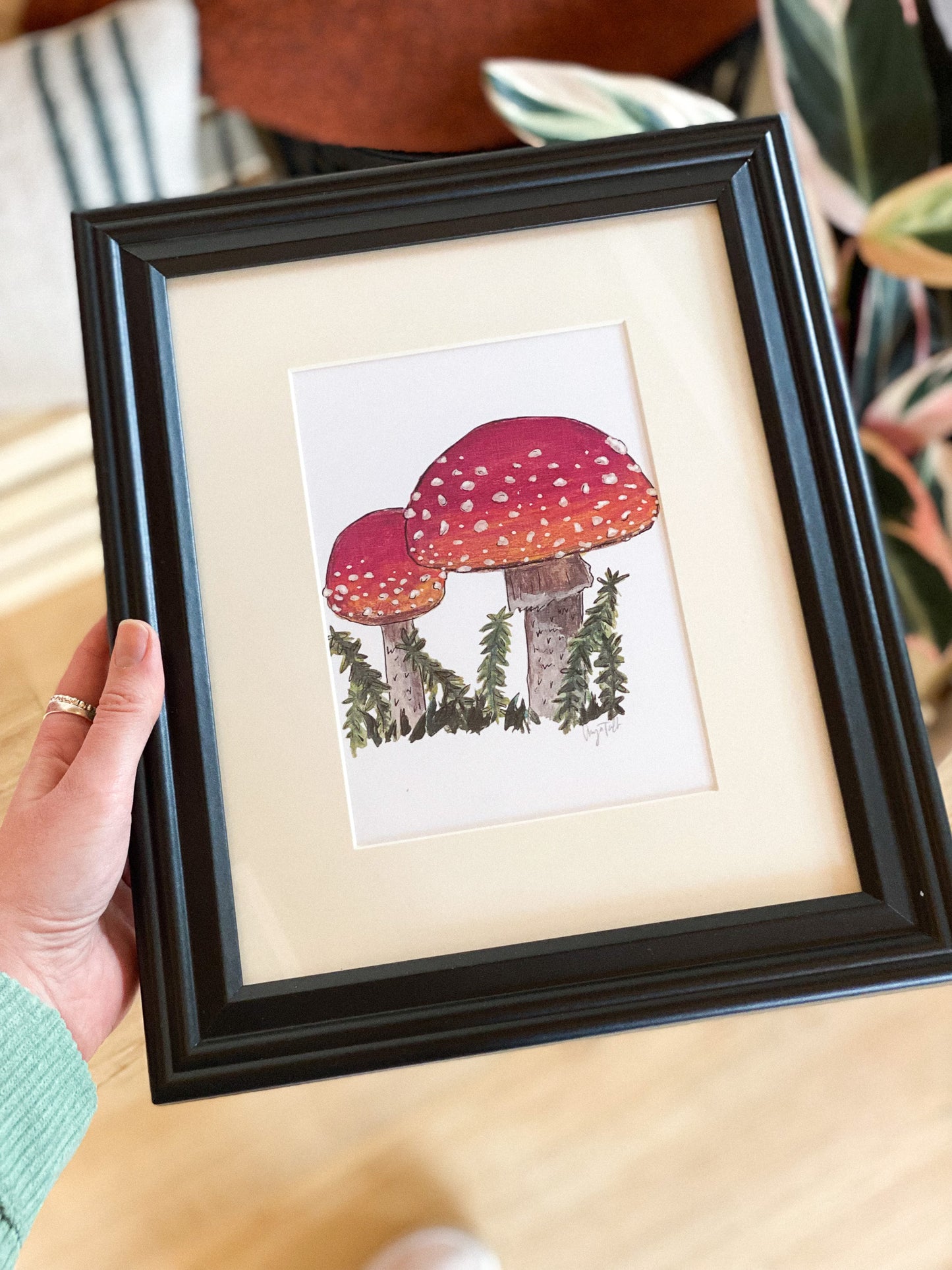 2 Amanitas 5x7 Framed Print by Anya Toelle